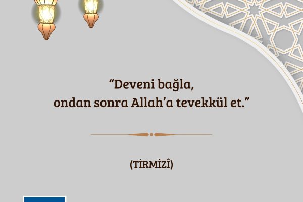 Deveni bağla, ondan sonra Allah’a tevekkül et.” - 1